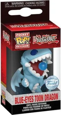Produktbild von Yu-Gi-Oh! Pocket Funko POP! PVC-Schlüsselanhänger - Blue-Eyes Toon Dragon