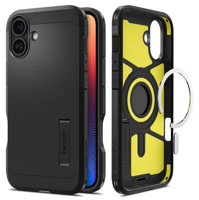 Obrázok produktu pre Spigen Tough Armor AI (MagFit), Ochranný obal, Apple, iPhone 16, 15,5 cm (6.1"), Čierna
