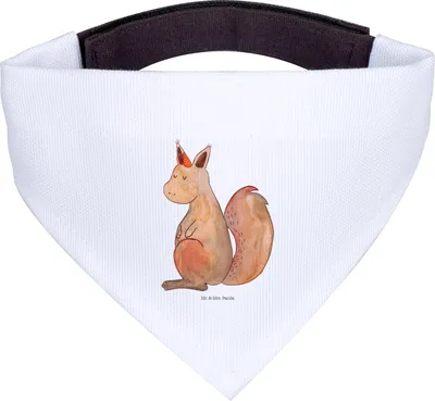 Produktbild von Mr. & Mrs. Panda Halstuch Hund Einhorn Glauben - Weiß - Geschenk, Hunde, Tuch für, Unicorn, Einhörnchen, Einhörner, Eichhorn, Eichhörnchen