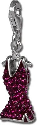 Produktbild von SilberDream Damen Charm Kleid Zirkonia lila Charmsanhänger 925 Silber D2GSC520V