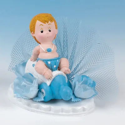 Produktbild von Kleiner Tortenaufsatz mit Baby, blau