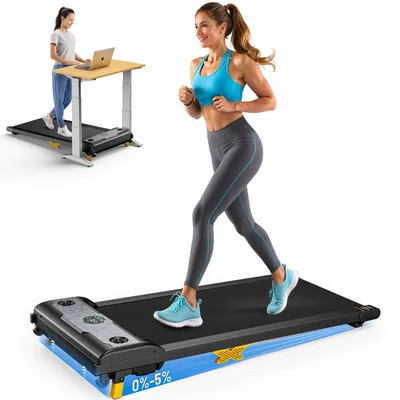 Produktbild von Servfit Walking Pad mit Neigung, 2,5 PS Untertisch-Laufband, 3-in-1 tragbares Laufband mit Fernbedienung, LED-Anzeige, versteckter Sicherheitsschalter