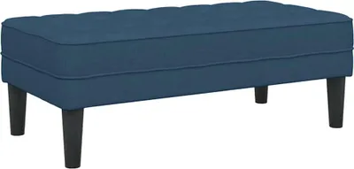 Image de banc avec coussin Bleu 113 x 57 x 39 cm tissu