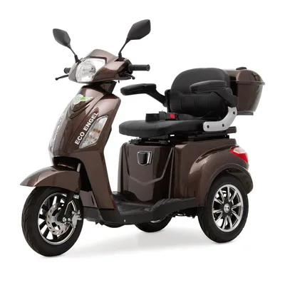 Zdjęcie produktu dla ECO ENGEL 500 Braun, 1000 W, 25 km/h, hulajnoga elektryczna dla seniorów, hulajnoga 3-kołowa