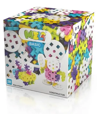 Produktbild von Meli Basic Constructor Pink Set – 100 Konstruktionsbausteine für Mädchen ab 3 Jahren