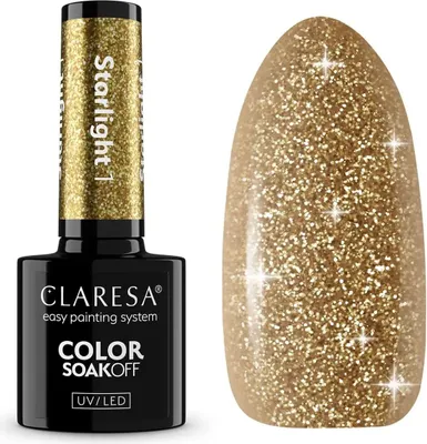 Obrázok produktu pre Claresa Soak Off UV/LED Starlight 1, hybridný lak, 5 g