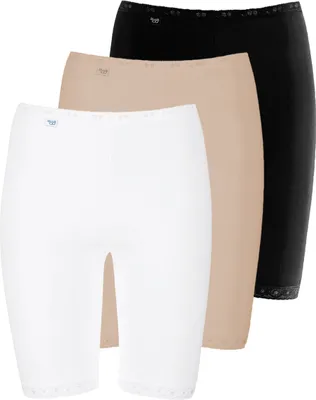 Produktbild von sloggi 3er Pack Basic+ Long Slip Longshort mit weichen Nähten, Ideal unter Röcken und Kleidern, Extra softe Kanten, die sich nicht abzeichnen