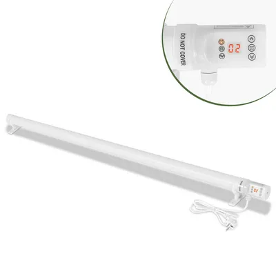 Immagine prodotto di Clanmacy Riscaldatore per serre 240W Riscaldatore elettrico a stelo bianco per serre Installazione flessibile