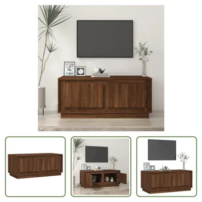 Produktbild von The Living Store Couchtisch Braun Eichen-Optik 102x50x44 cm Holzwerkstoff