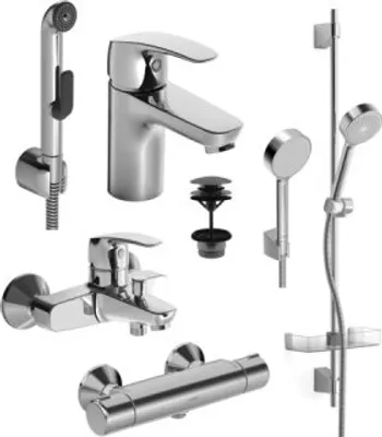 Produktbild von Hansa 45530080 Badezimmer Armaturen Paket HANSAPINTO