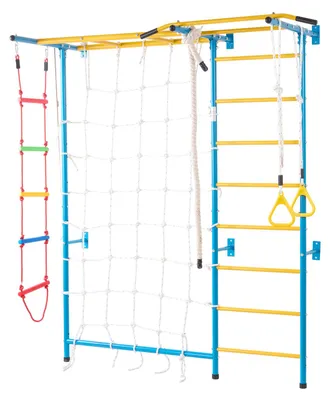 Produktbild von Sprossenwand Turnwand Klettergerüst für Kleinkinder, 7-in-1-Kletterspielset mit schwedischer Leiter Kohlenstoffstahl