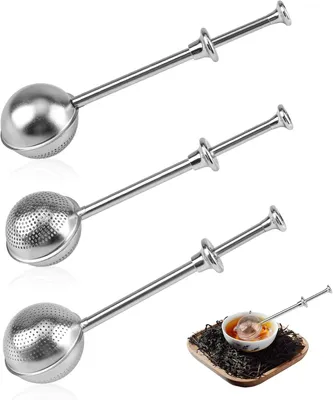 Produktbild von Teezangen Set aus Edelstahl für losen Tee, 3 Stück