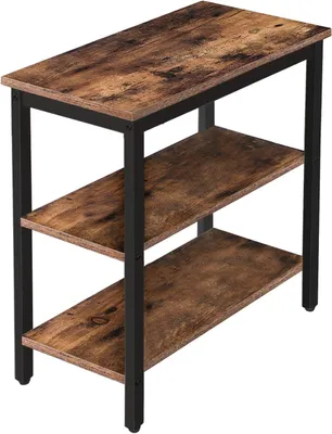 Immagine prodotto di Tavolino con 3 ripiani in stile industriale, color marrone, dimensioni 60 x 30 x 61 cm