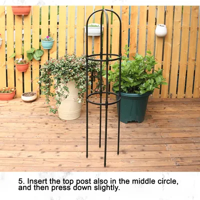 Image de Plant Climbing Vine Support U Shaped Garden Obelisk Trellis Tower Sturdy Easy to Use Garden Trellis