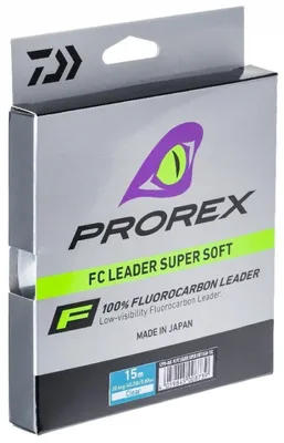 Immagine prodotto di DAIWA Prorex Fluorocarbon Super Soft, 15m, 0,8mm, 29,2kg / 64,37lbs, trasparente, lenza leader, 12995-080