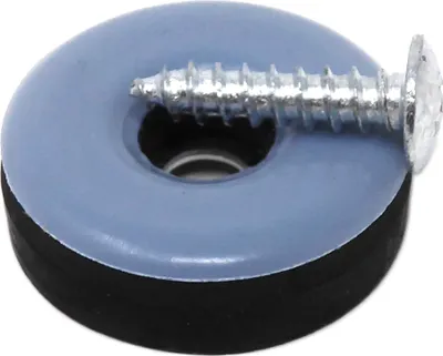Produktbild von Adsamm® | 16 x PTFE-Gleiter mit Schraube | Ø 25 mm | Grau-Blau | rund | Möbelgleiter mit Schraube in von Adsamm®