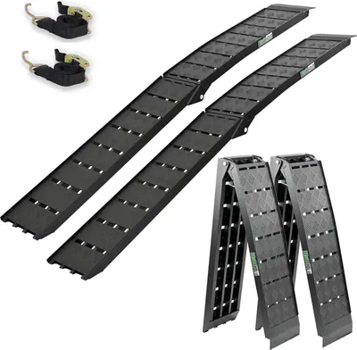 Produktbild von TRUTZHOLM 2x Auffahrrampe klappbar 226 cm Traglast 1360 kg Alu geriffelt Motorradrampe Verladerampe