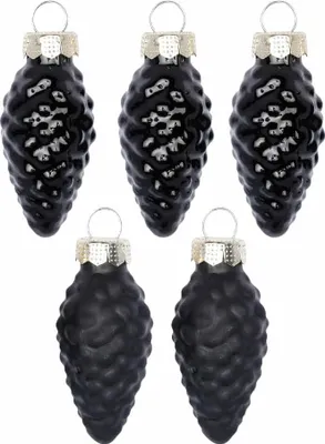 Produktbild von Zapfen 12 Stk 4.5cm Ebony Black