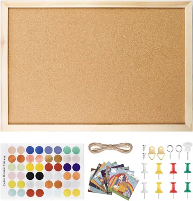 Produktbild von Pinwand 40 x 30 cm, Holzrahmen, Kork, für Büro