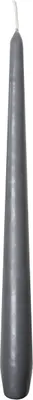 Produktbild von Premium Spitzkerzen Grau, Ø 22 x 280 mm, 24 Stück - Brenndauer ca. 10 Std.