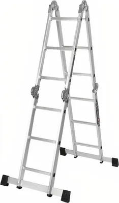 Obrázok produktu pre Skladací hlinkový rebrík s plošinou, 4x3, 346cm | KD4070