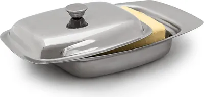 Produktbild von Silberne Butterdose klassisch 250g 6x195x13cm