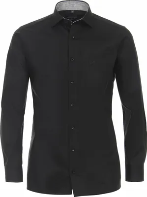 Produktbild von CASAMODA Herren Businesshemd Langarm Kent Modern-Fit Schwarz 42
