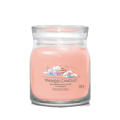 Produktbild von Yankee Candle Watercolour Skies, Zylinder, Pink, Kaschmirhölzer, Jasmin, Moschus, 50 h, 1 Stück(e)