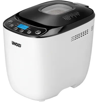 Productafbeelding van Unold 68010 Brotbackautomat Backmeister Design, bis 1.000g Brotgewicht, Schwarz-Weiß, BPA-frei, 550W