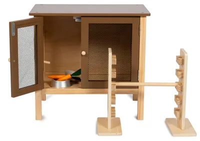 Immagine prodotto di ByASTRUP – Gabbia per conigli con ostacoli e accessori per l'alimentazione
