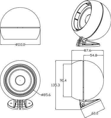Produktbild von Blaupunkt 2003020000000, 55 W, 100 - 20000 Hz, 4 Ohm, 88 dB, Tragbarer Mono-Lautsprecher, Schwarz