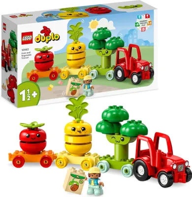 Produktbild von LEGO 10982 DUPLO My First Obst- und Gemüse-Traktor, Ostergeschenk Spielzeug zum Osterbasteln, Sortieren und Stapeln für Babys und Kleinkinder im Alter ab 1,5 Jahren, Lernspielzeug zu Ostern 2023