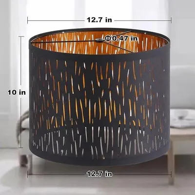 Zdjęcie produktu dla Złota lampa stołowa, lampa z abażurem, z odłączanym kloszem, żyrandol
