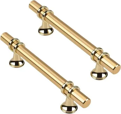 Produktbild von Moderne Küchenkraftmessersätze 128mm Gold - 10 Stück - Küchenmessergriffe