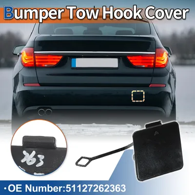 Image de Cache De Crochet De Remorquage Arriššre Pour Pare-Chocs De Voiture, Noir, Convient pour BMW 535I Gt 2010-2013, pour BMW 550I Gt 2010-2013, RšŠfšŠrence : 51127262363 - Pack De 1