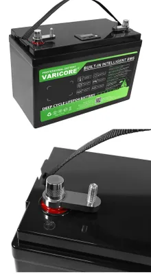 Obrázek produktu pro Akumulátor LiFePO4 – 12 V, 100 Ah, baterie pro hluboké cykly – pro karavany, lodě a solární systémy – integrovaný systém BMS – USB 3.0 porty – 330 × 220 × 170 mm – 12 V, 100 Ah, USB 3.0