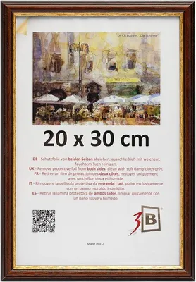Image de Cadre en bois brun foncé pour photo 20 x 30 cm