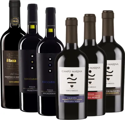 Produktbild von 6er Kennenlernpaket - italienische Rotweine von Luccarelli