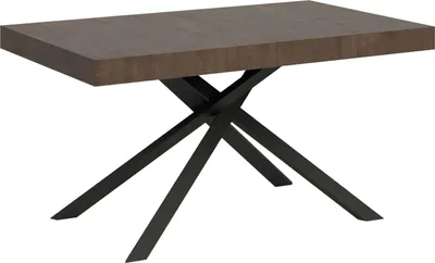 Immagine prodotto di ITYHOME - Tavolo allungabile 140/400x90 cm Karida noce gambe antracite