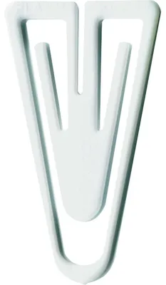 Produktbild von Büroklammern Plastiklips 25mm VE=100 Stück weiß