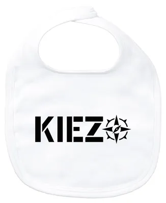 Produktbild von Huuraa Baby Lätzchen Kiez Kompass White Klettverschluss  Baumwolle Latz Geschenkidee