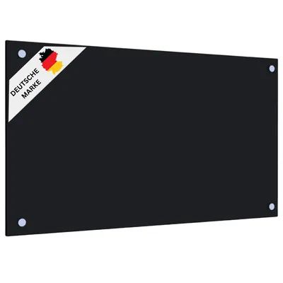 Produktbild von DELUKE® Küchenrückwand Glas - 80x50cm Schwarz | Wandverklediung Küche Wandschutz Spritzschutz Herdspritzschutz Glasplatte Rückwandküche Küchenwand Design