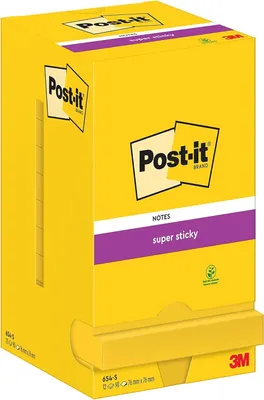 Obrázok produktu pre Post-It 7100290189, Štvorec, Žltá, Papája, 76 mm, 76 mm, 90 listy