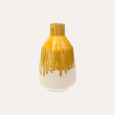 Produktbild von KEYHOMESTORE | Amphorenvase aus gelber Ockerkeramik, H. 28 cm