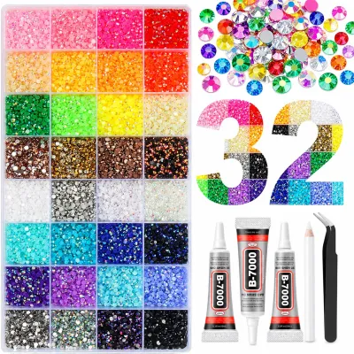 32.000 Strasssteine Bedazzler-Kit mit Kleber, für Basteln & Nageldesign