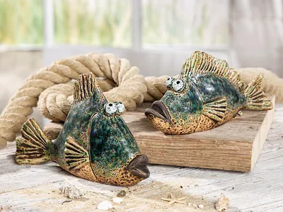 Produktbild von Gilde Keramik Fisch "Franjo" VE 4 so 32744