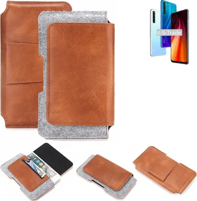 Produktbild von K-S-Trade Handyhülle Schutzhülle kompatibel mit Xiaomi Redmi Note 8 2021 Gürteltasche Holster Gürtel Tasche Smartphone Tasche Handy Hülle Polyurethan+