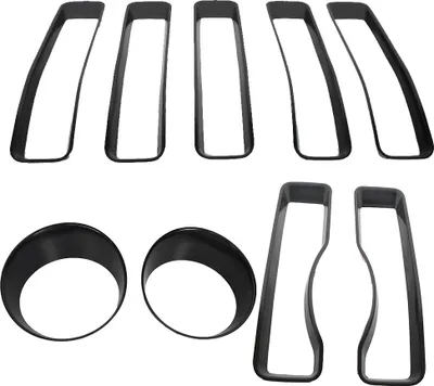 Produktbild von Scheinwerferabdeckung, Frontgrilleinsätze, passend für Jeep Wrangler JL 2018–2019