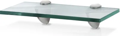 Obrázek produktu pro TolleTour Skleněná police 30x10x0,8 cm s držákem Skleněná police Nástěnná police Koupelnová police Police Police Závěsná police Čiré sklo