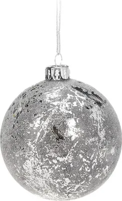 Produktbild von Weihnachts-Glaskugel 8cm, silber